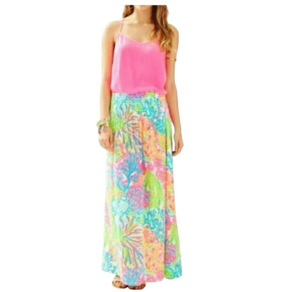 Lilly Pulitzer Bodhi Maxi Skirt Sz Med Stretchy Waistband $168 NWT - Picture 1 of 10